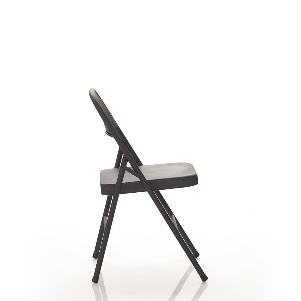 Steel Folding Chair 4 Pack Black N89080