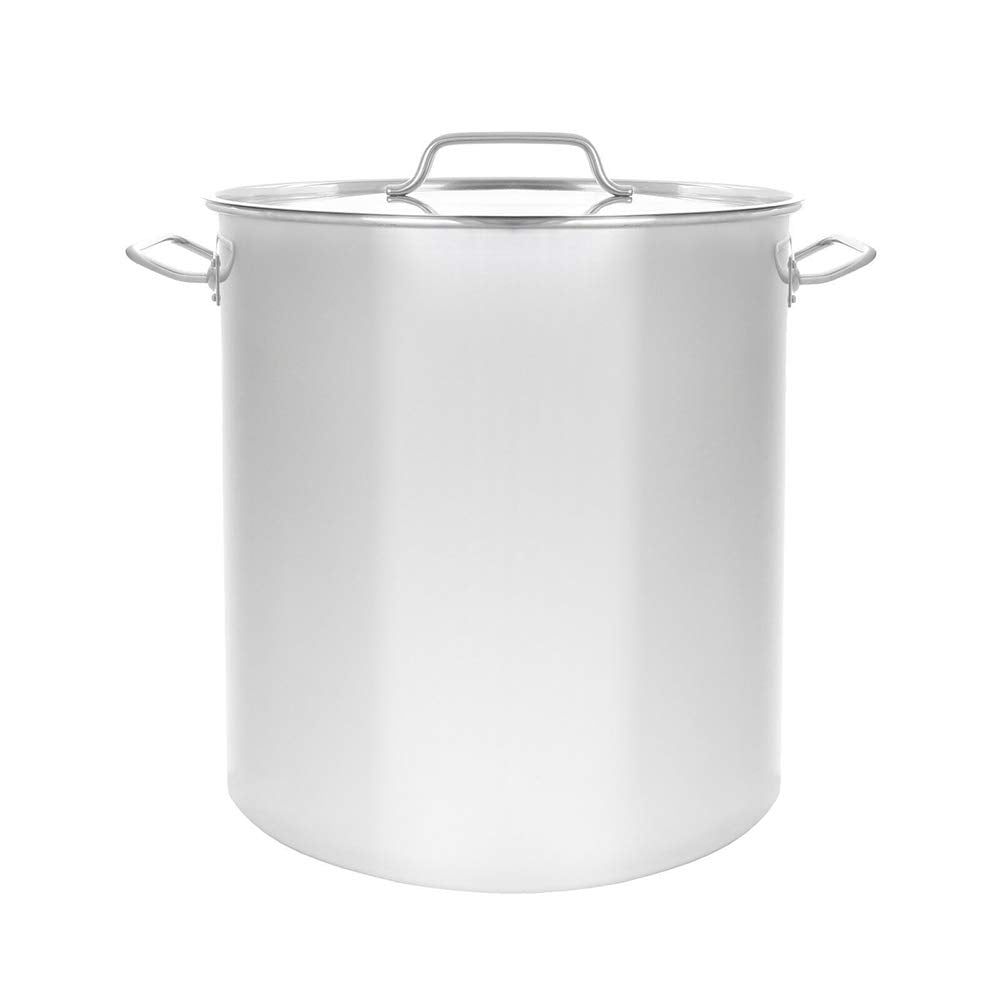 60QT Polished Stainless Steel Stock Pot with Lid C735