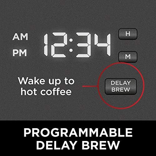 12-Cup Programmable Coffee Maker, 60 oz, Black/Stainless Steel Q1717