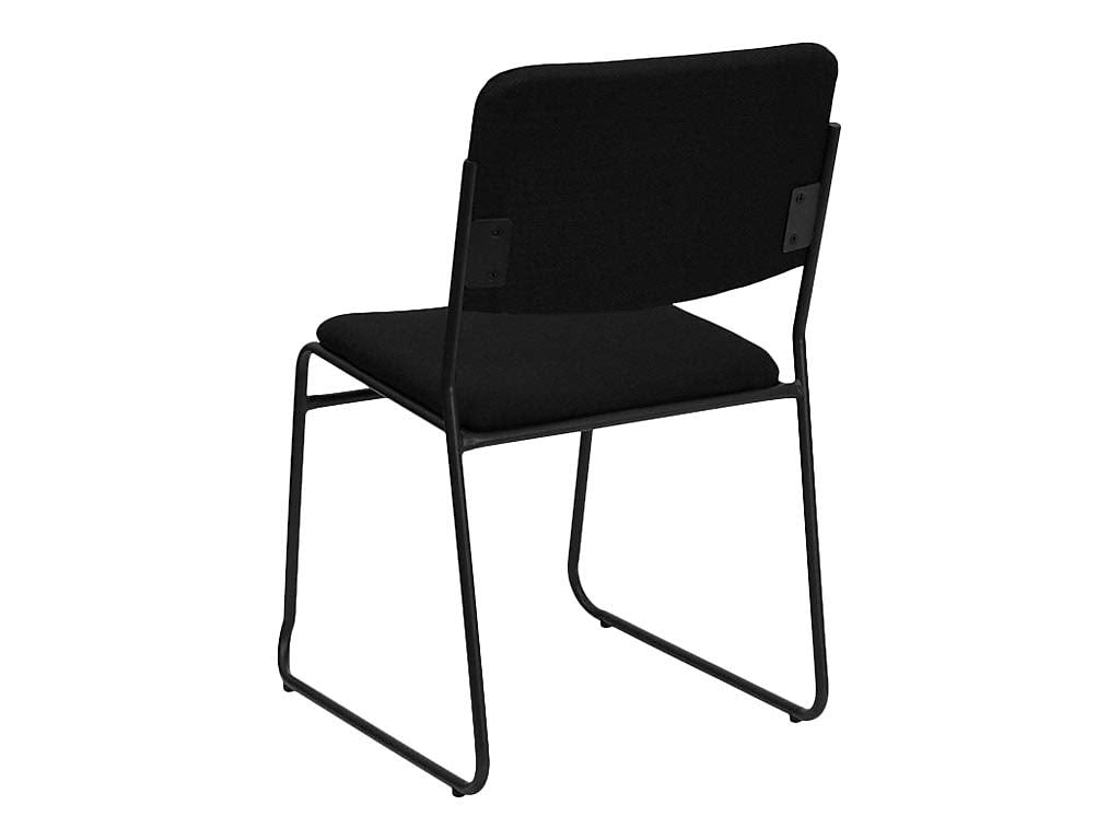 Black Fabric Stackable Chair with Sled Base Y8815