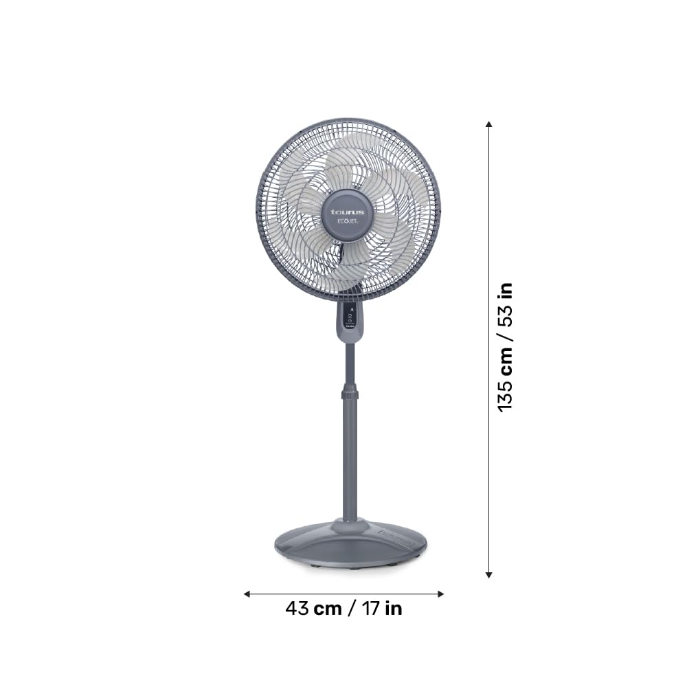 16” Pedestal Fan with Remote, Oscillating Standing Fan N77327