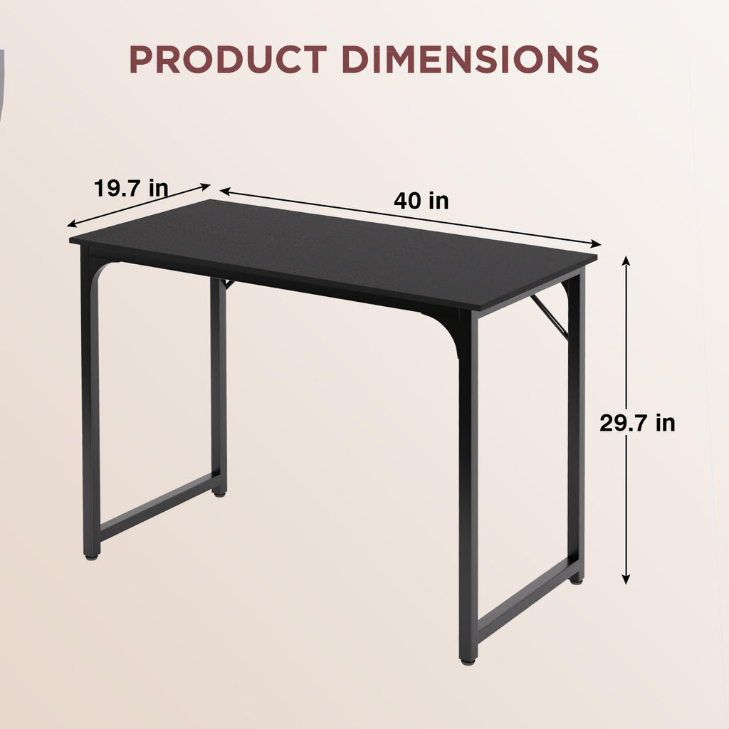 39 Inch Black Computer Desk H35311