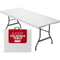 6ft White Plastic Folding Table B7882