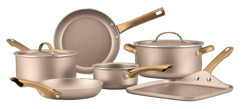 Nonstick Cookware and Pot Set with Lids, Dishwasher Safe, 12 Piece X14742