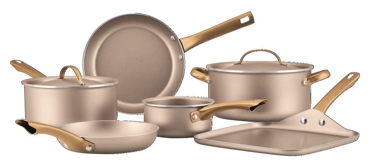 Nonstick Cookware and Pot Set with Lids, Dishwasher Safe, 12 Piece X14742