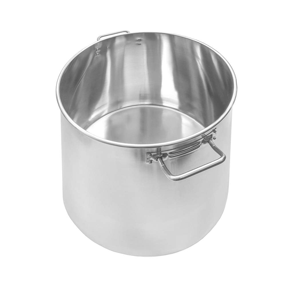 60QT Polished Stainless Steel Stock Pot with Lid C735