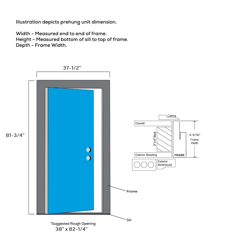 Steel Primed Left Hand In-Swing 15 Lite Clear Glass Front Door H9686