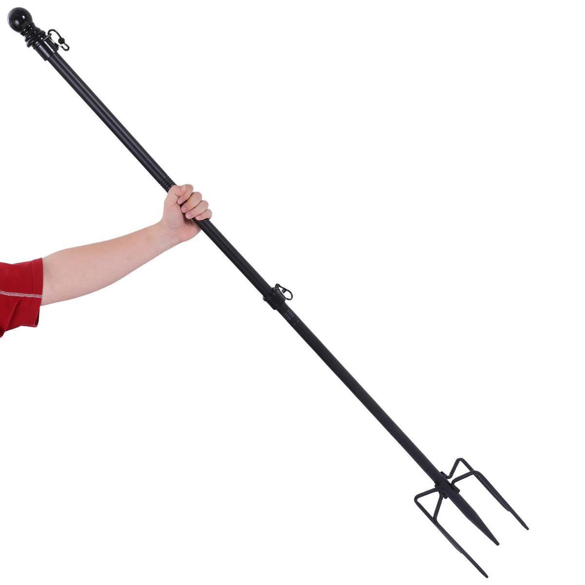 Heavy Duty Stainless Steel In Ground Flag Pole with 5 Prongs Base X847