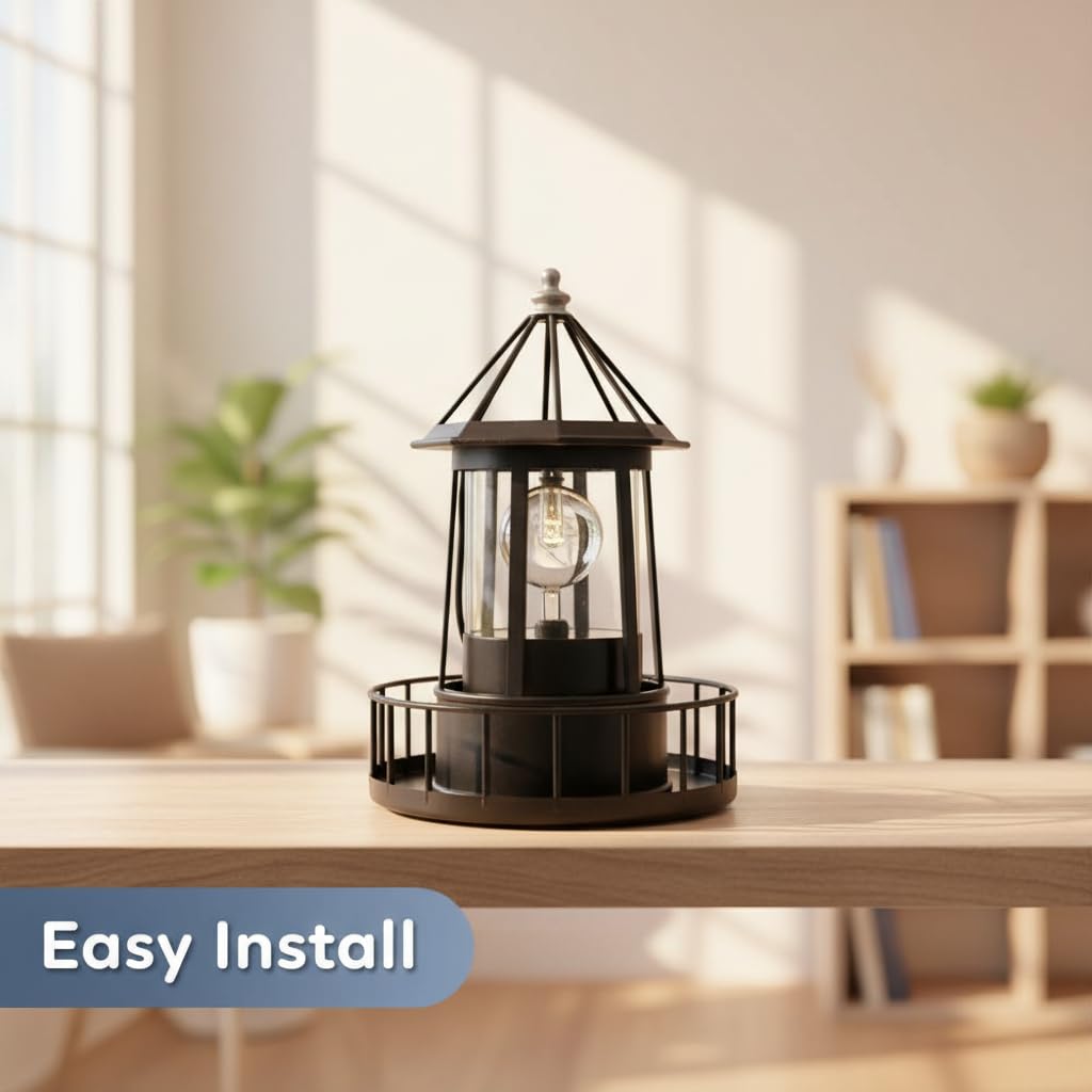 Solar Lighthouse Lamp IP65 Waterproof Outdoor Solar Light W735