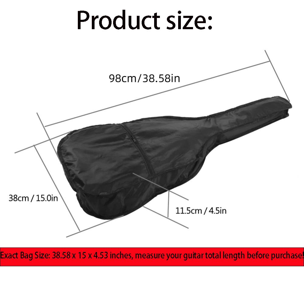 38 Inch Oxford Cloth Water Resistant Acoustic Guitar Gig Bag P74568