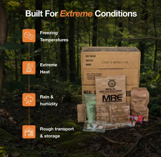 Emergency Food Supply Freeze Dried Ready Meals Variety Pack of 48 F99279