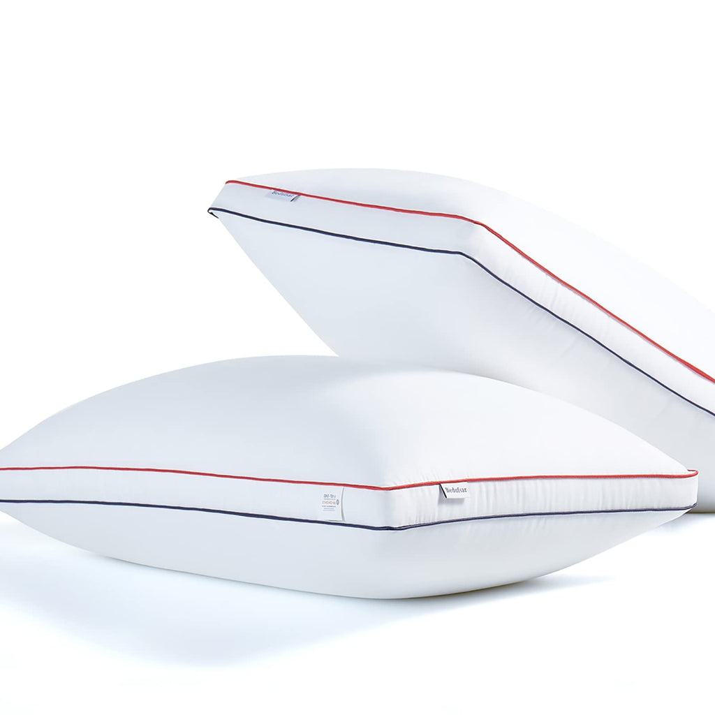 Queen Size Set of 2 Cooling Down Alternative Gusseted Pillows C6818