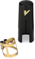 Alto Saxophone Ligature and Plastic Cap Aged Gold Finish U381693