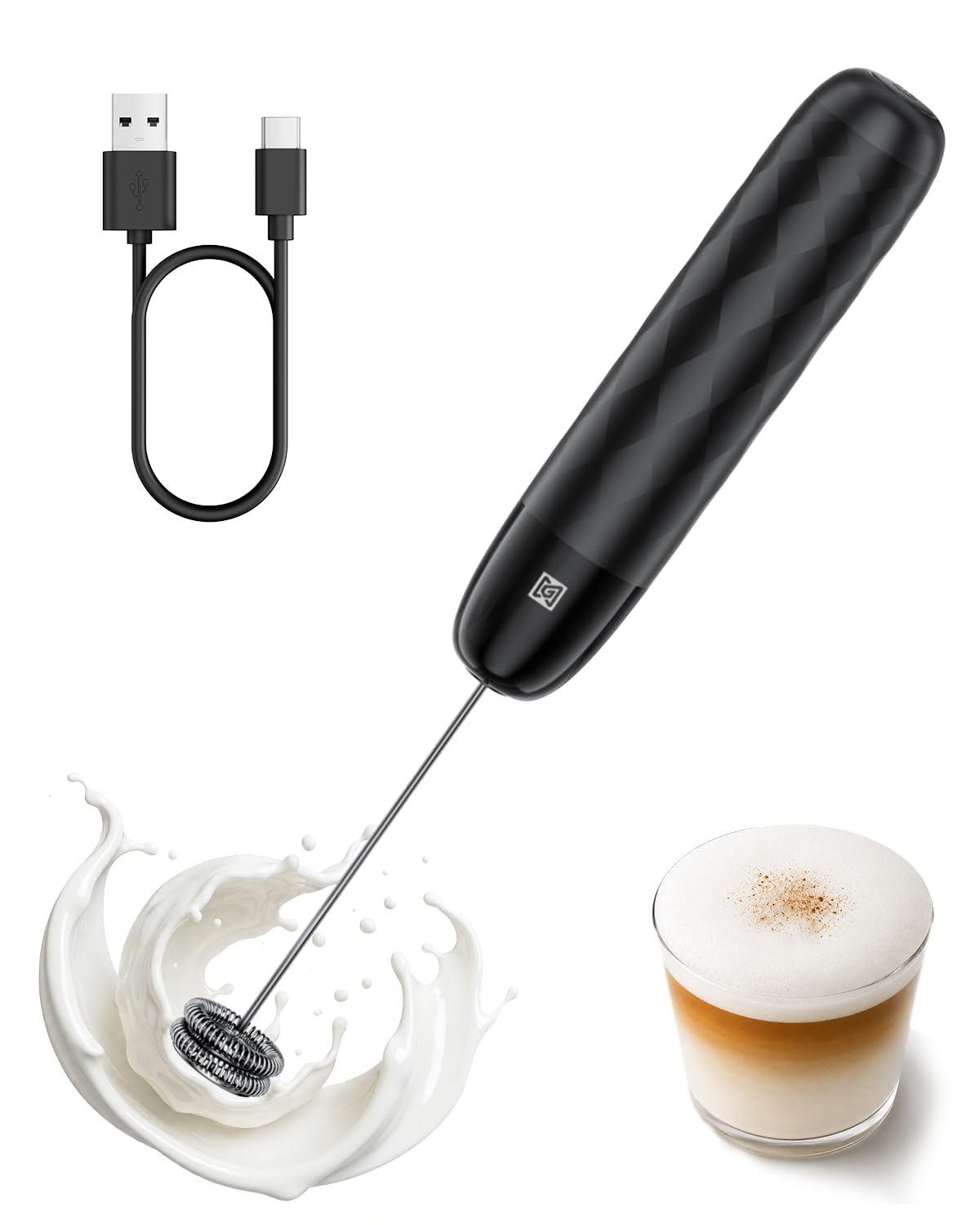 Rechargeable Milk Frother with Detachable Wand S54090
