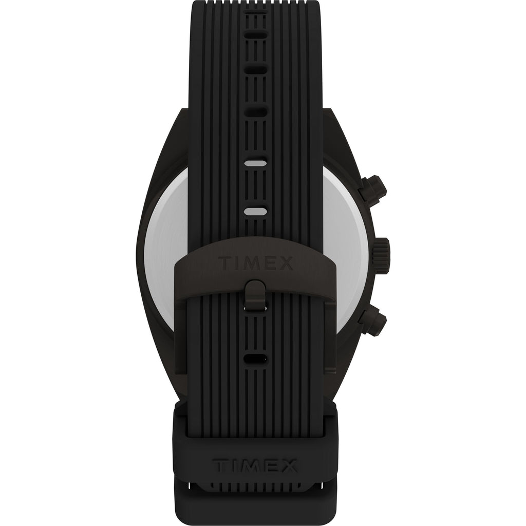 Men's Chronograph 41mm Watch Black Dial Gunmetal Case T3679