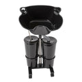 Portable Plastic Shampoo Basin with 2 Water Buckets and Wheels I2618