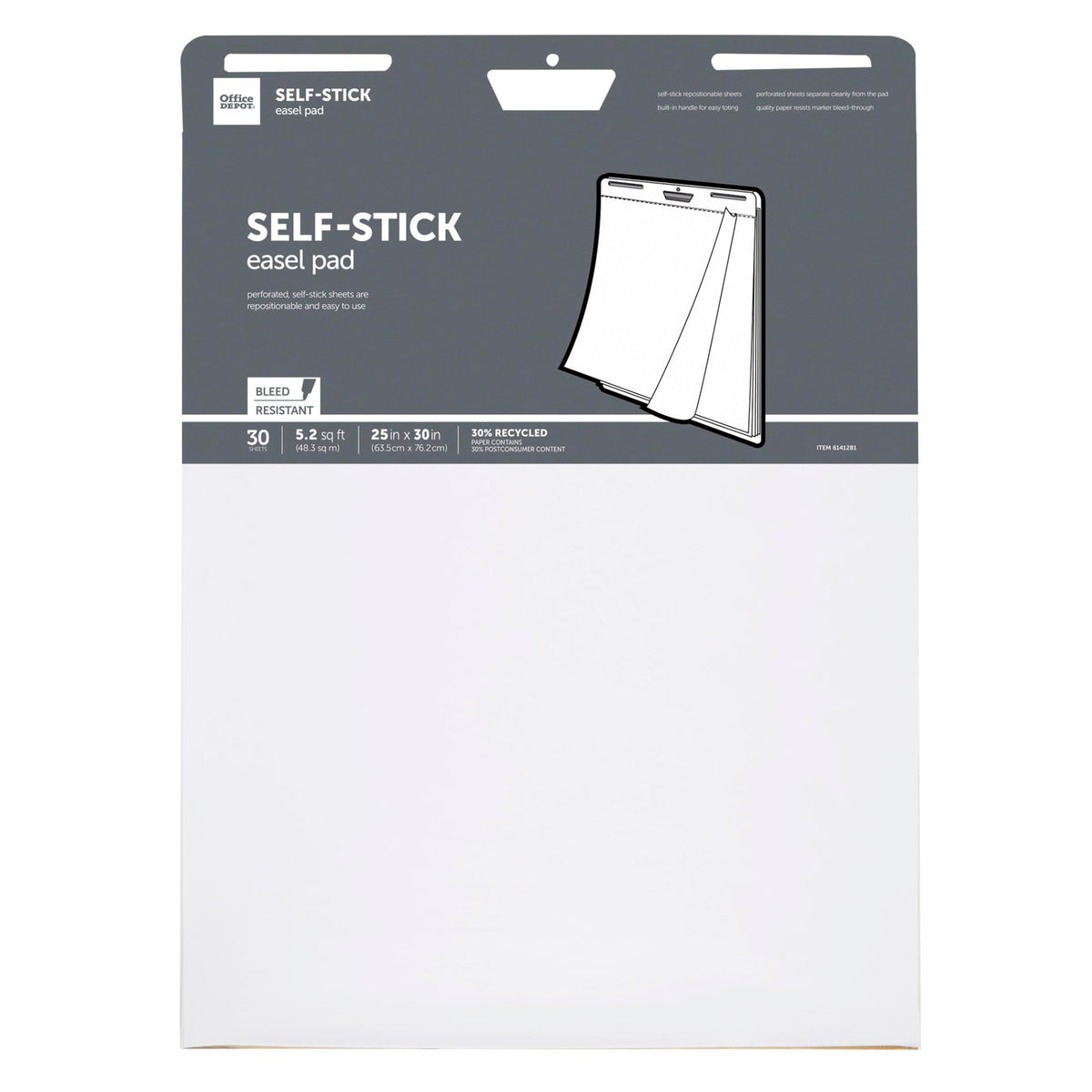 Self-Stick Easel Pad, 25" x 30", 30 Sheets, 30% Recycled, White P712