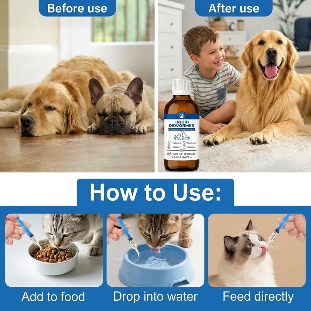 Dog & Cat Worm Care Liquid 3.38 fl oz V823795