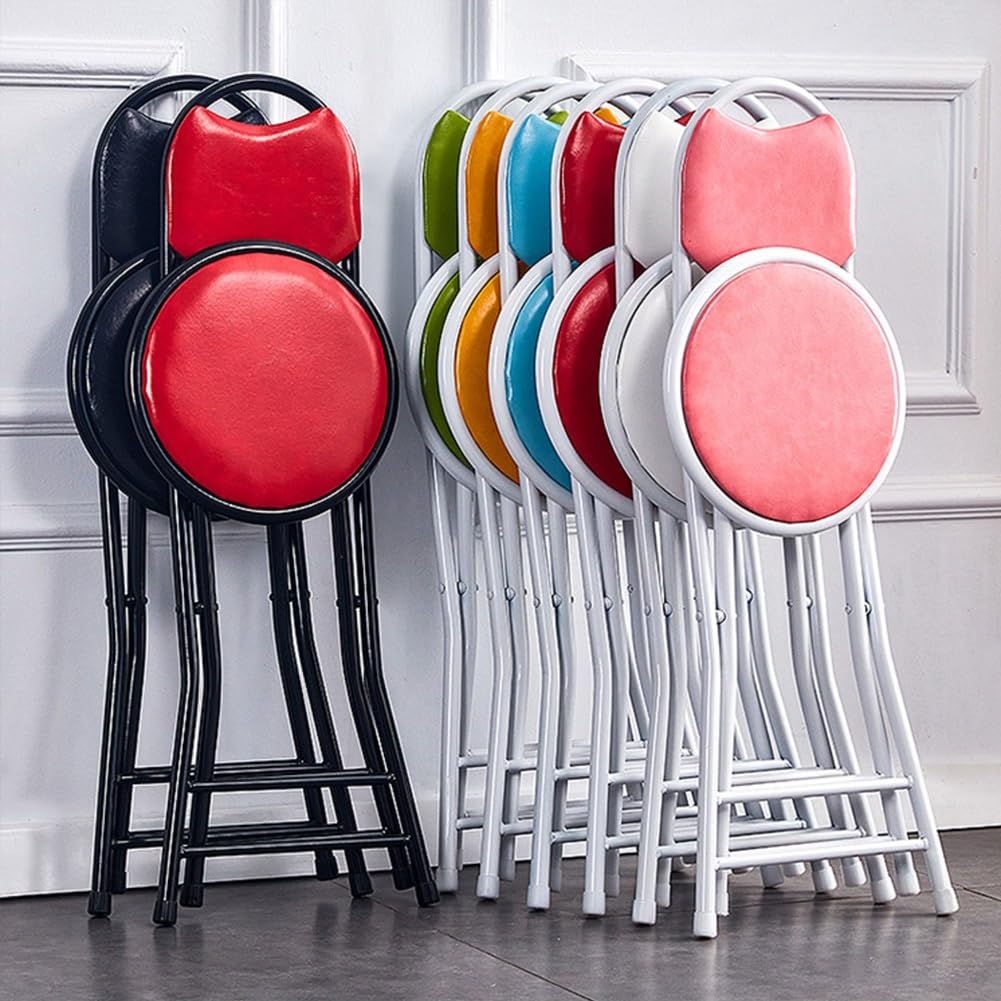 Black 18 Inch Folding Bar Stool with Backrest N973036