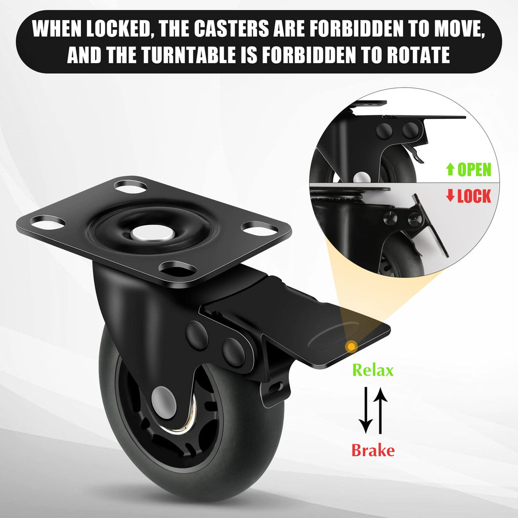 3” Lock Casters Set of 4 Heavy Duty I272390
