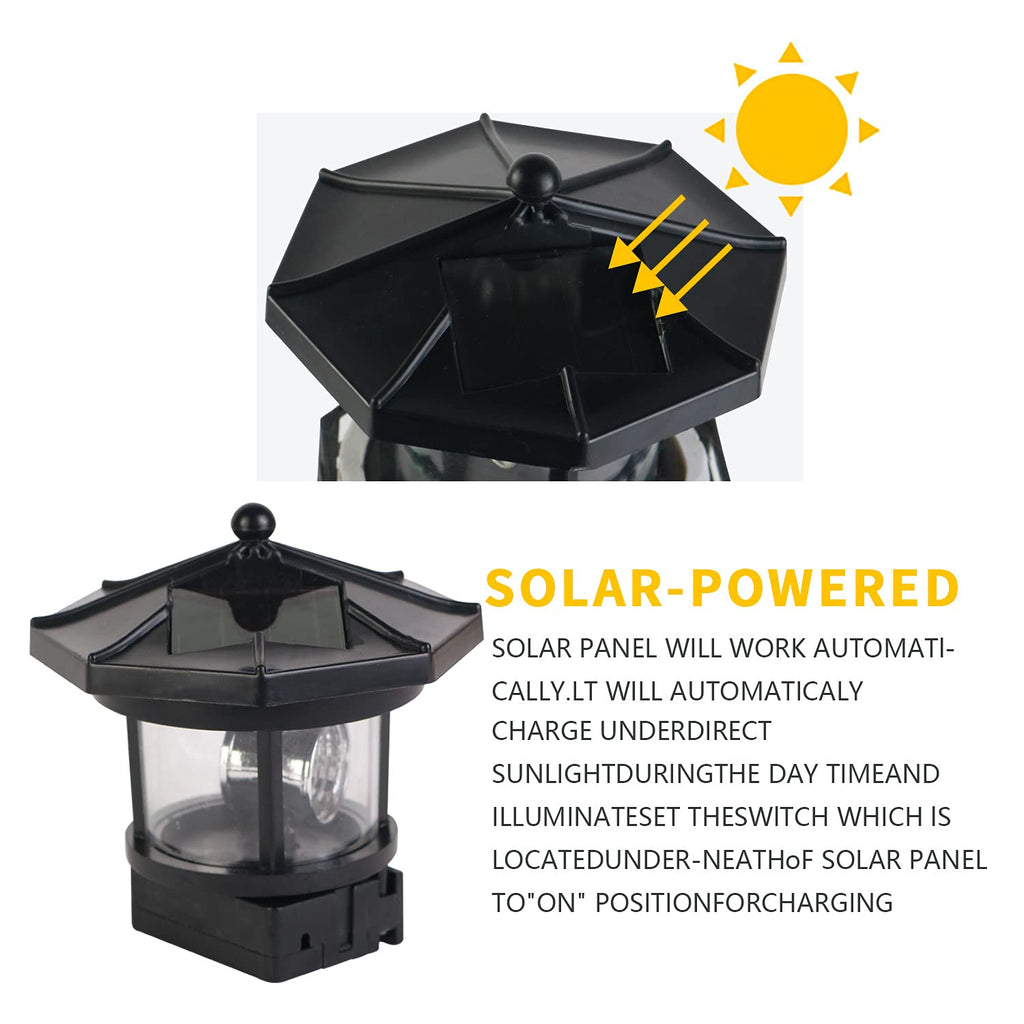 Solar Rotating Lighthouse Lamp D86311