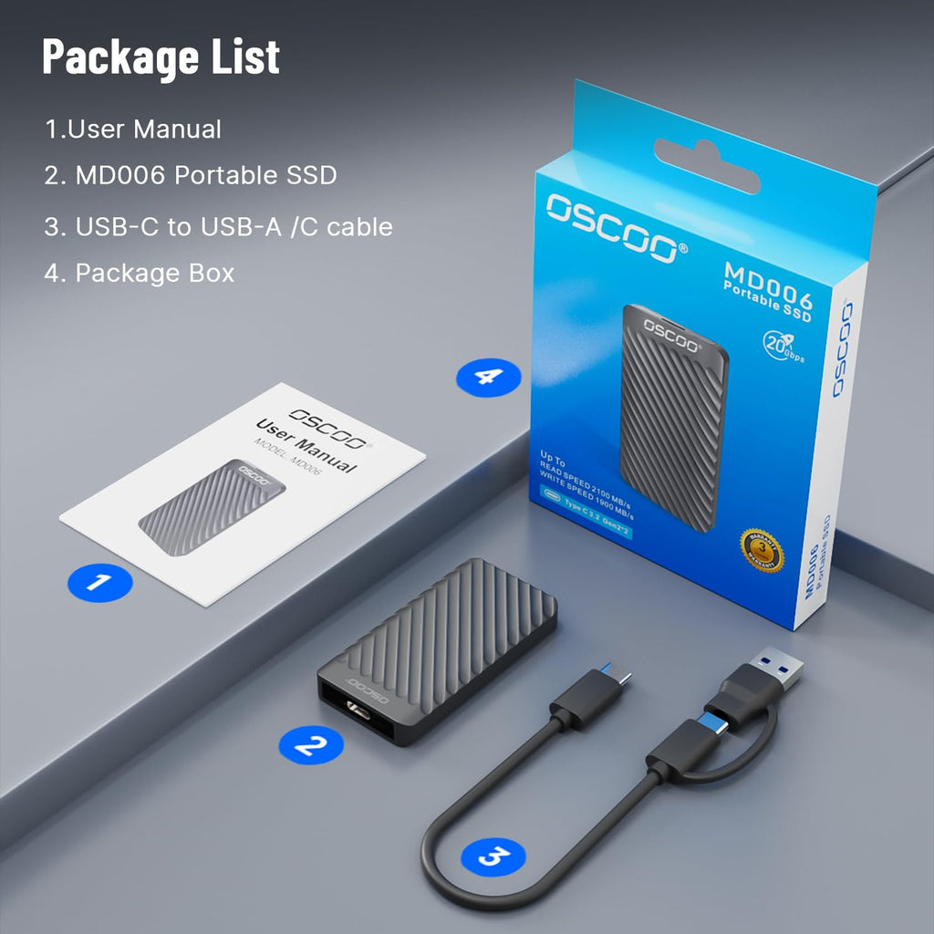 1TB USB 3.2 Gen 2 External SSD K85963