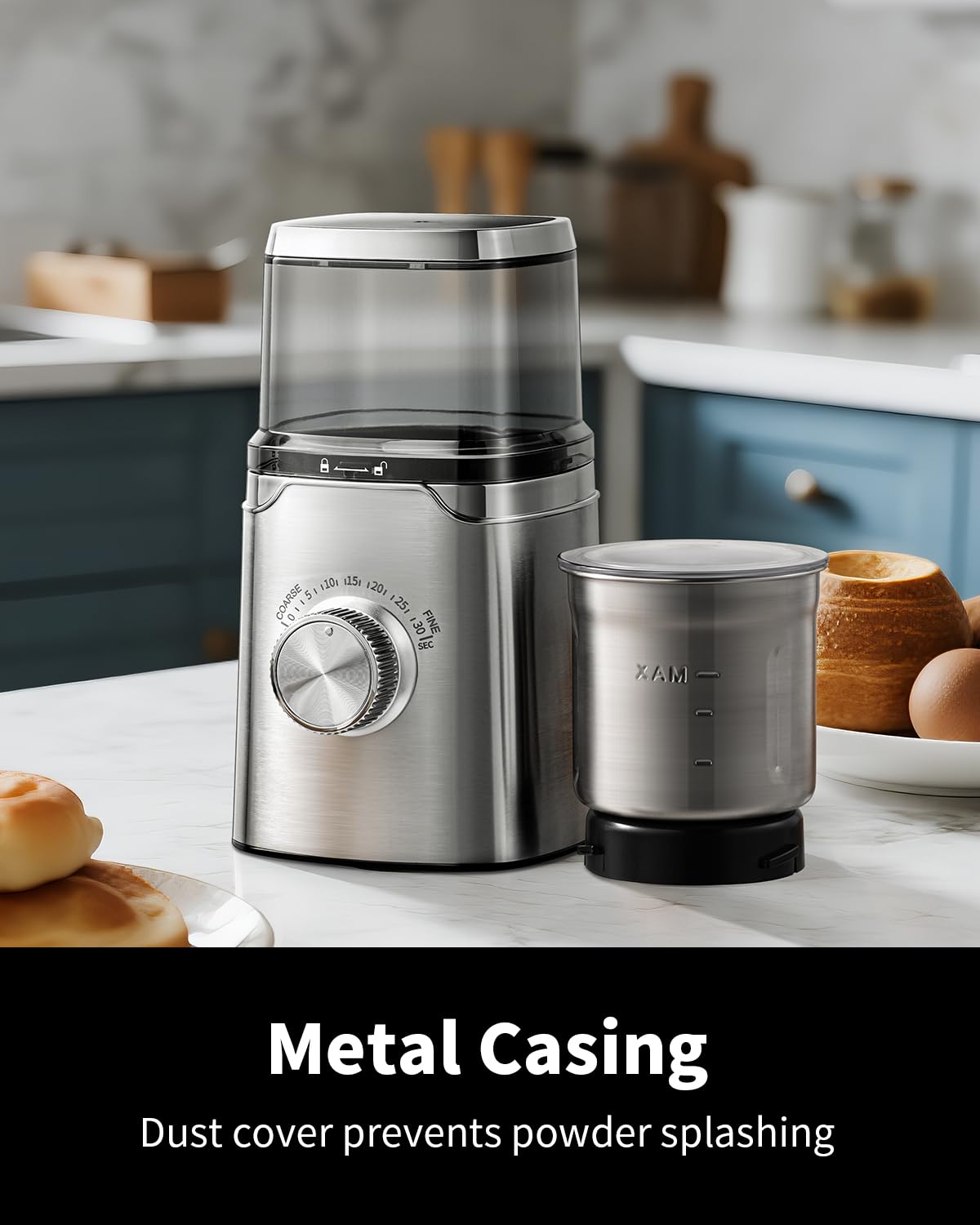 Electric Blade Coffee Grinder with Removable Stainless Steel Bowl A21552
