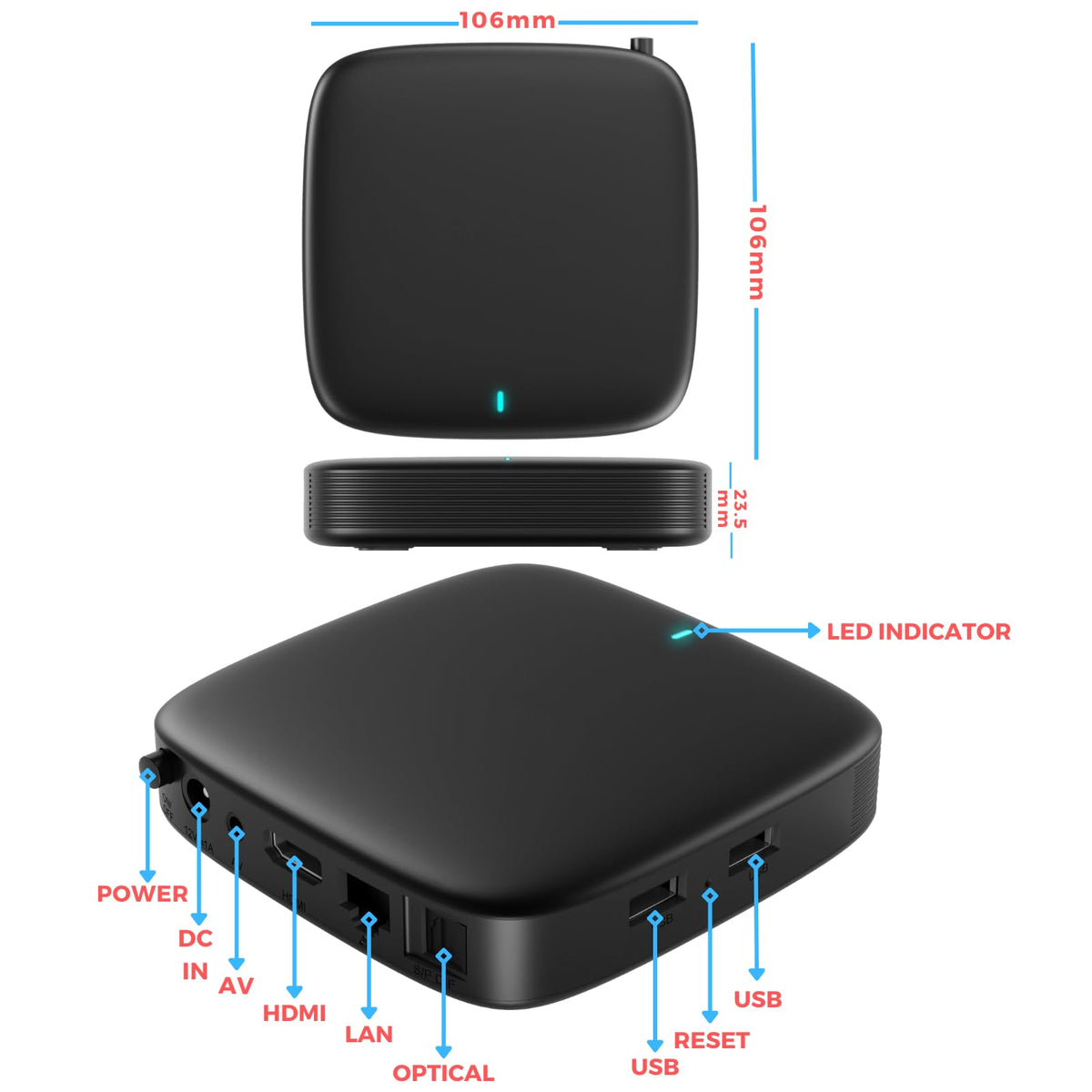 4K Streaming Media Player with Voice-Control Remote R34235