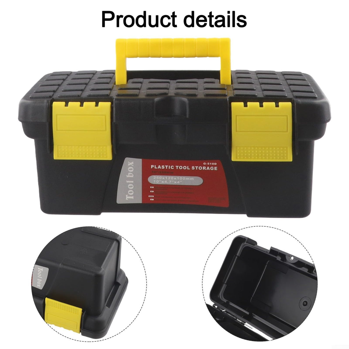 10 Inch Plastic Tool Box Storage Case B5613