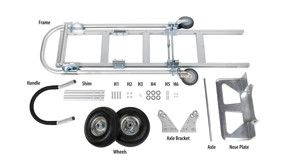 Heavy Duty Aluminum 2 in 1 Convertible Hand Truck 800 lb Capacity V59577