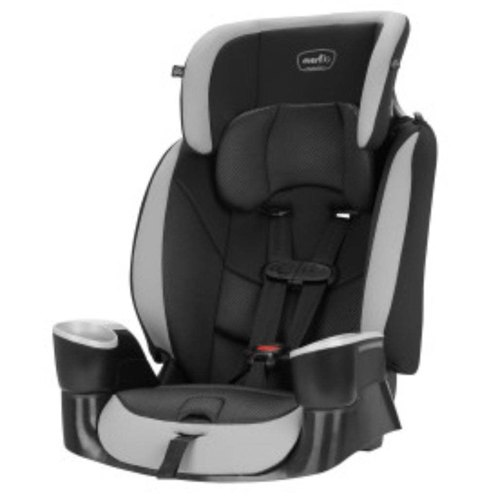High-Back Booster Car Seat with Harness, 22 to 110lbs, Granite Gray W275