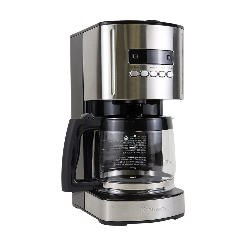 Programmable Drip Coffee Maker with Glass Pot, 12 Cup Black P6219
