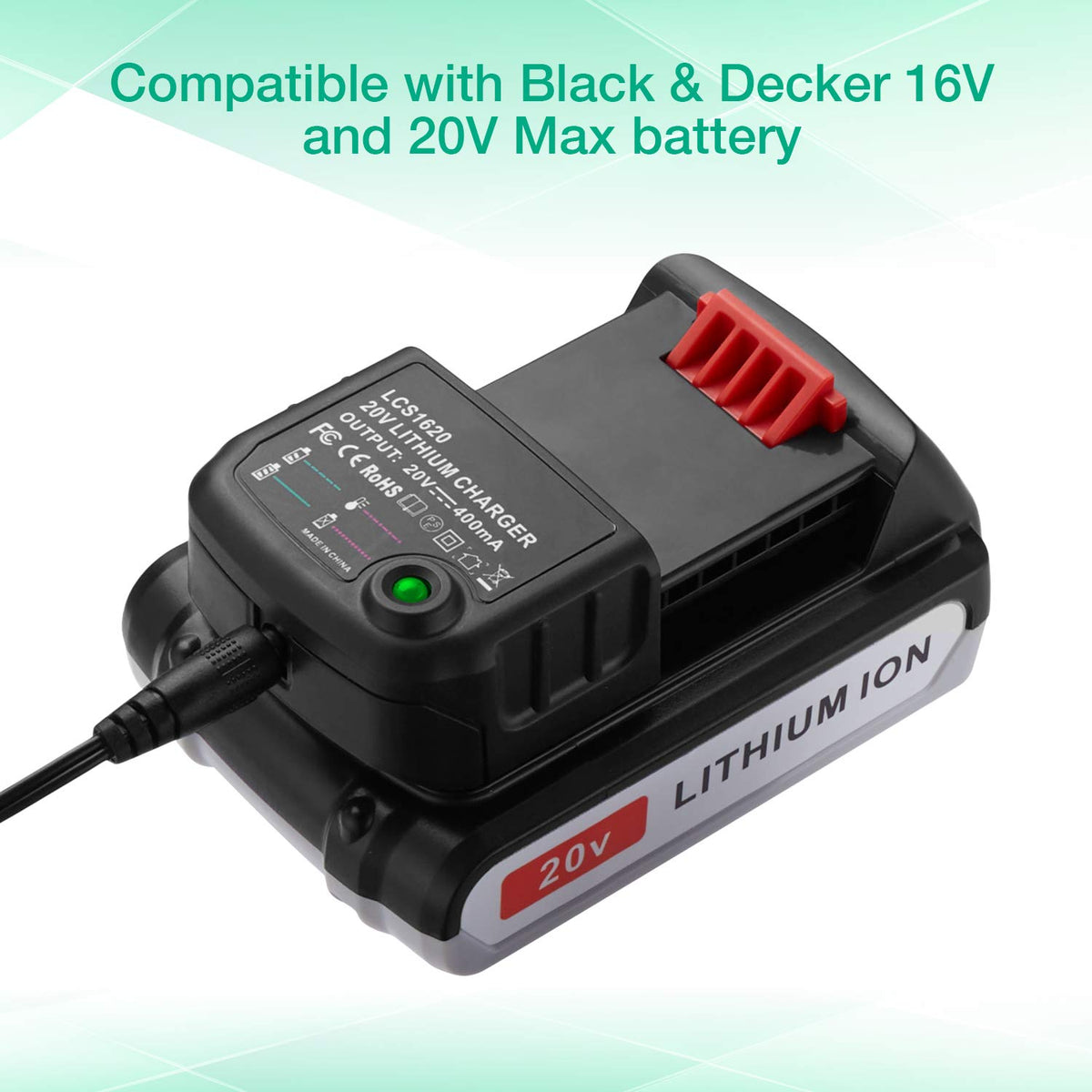 2 Pack 20V MAX 3.0Ah Replacement Battery with Charger J7827