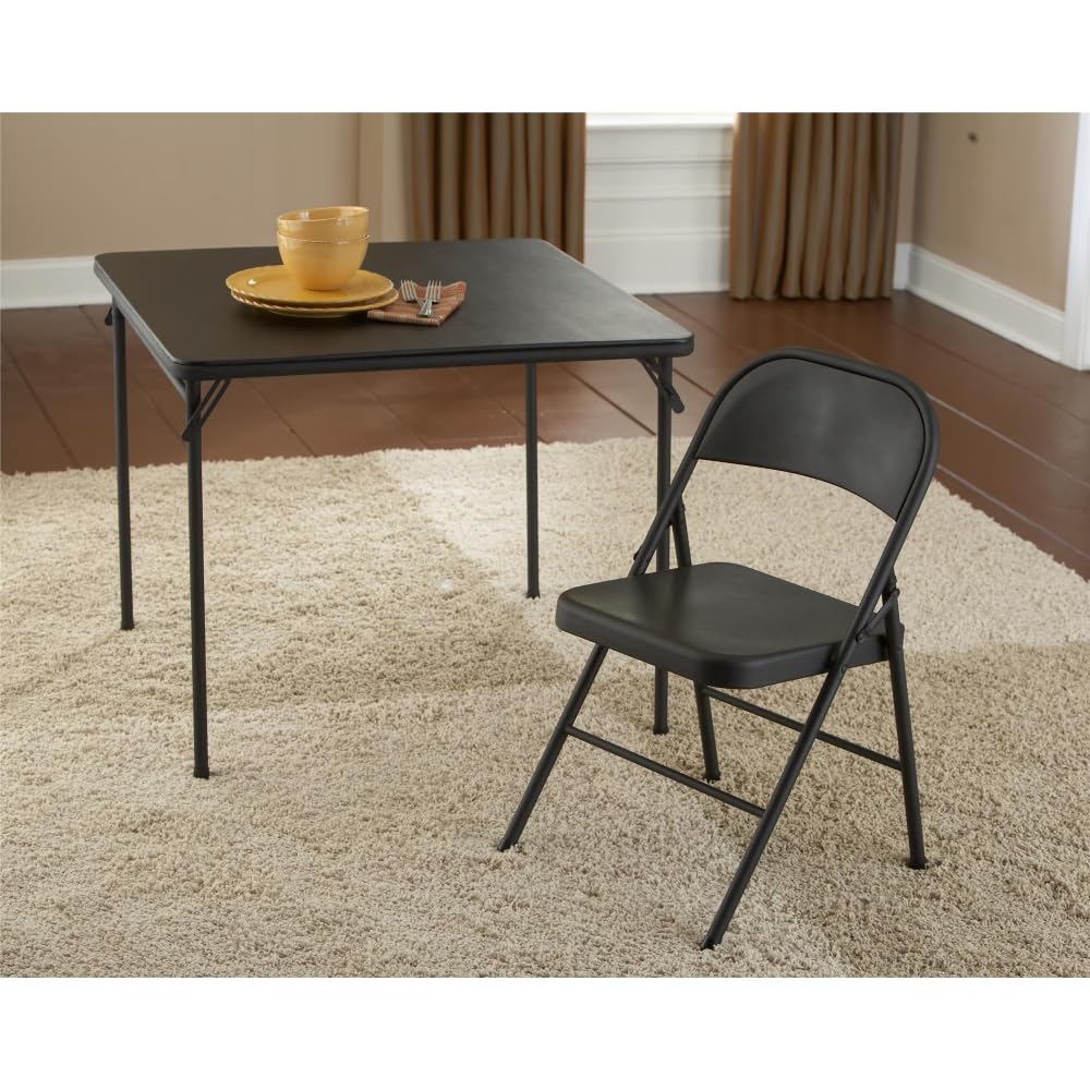 Steel Folding Chair 4 Pack Black N89080