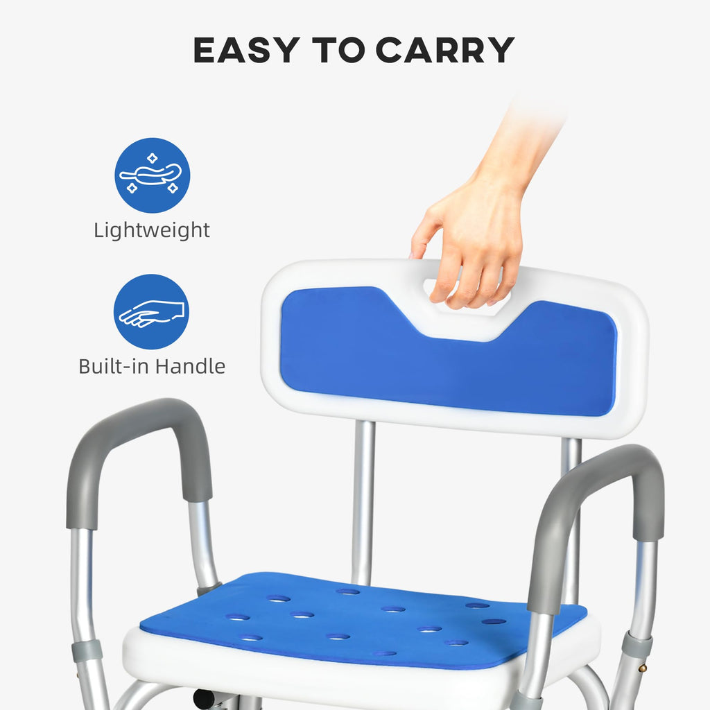 Padded Shower Chair with Arms and Back W752