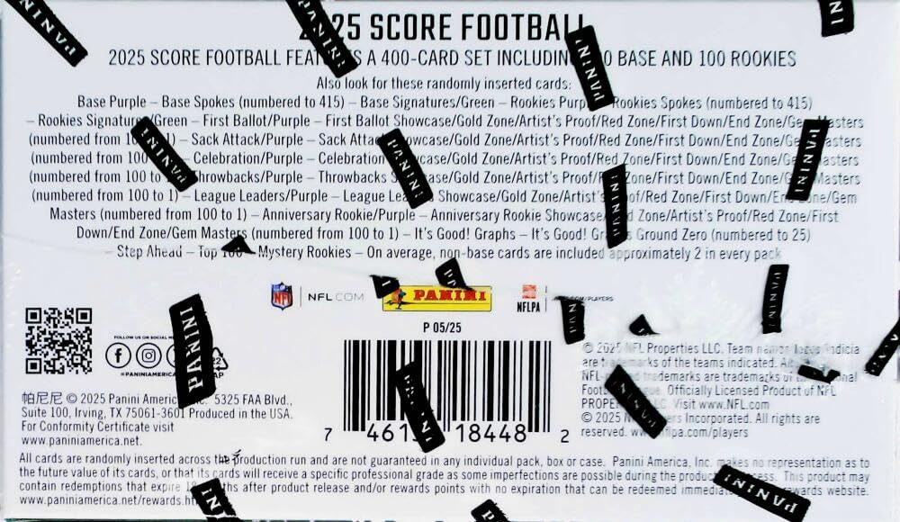 2025 Score NFL Football Retail Box 24 Packs P908