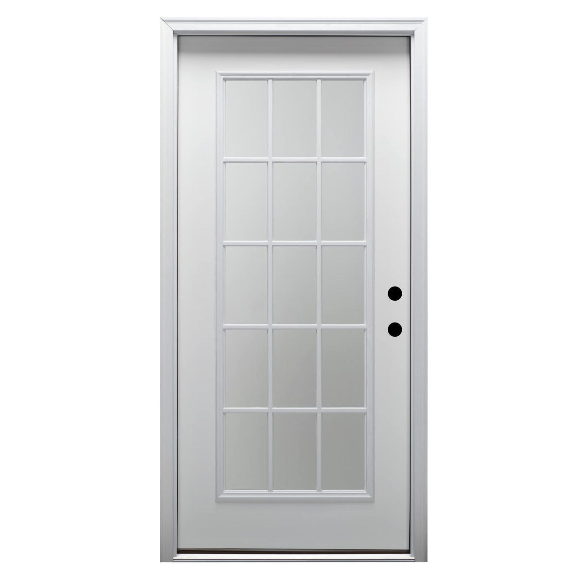 Steel Primed Left Hand In-Swing 15 Lite Clear Glass Front Door H9686