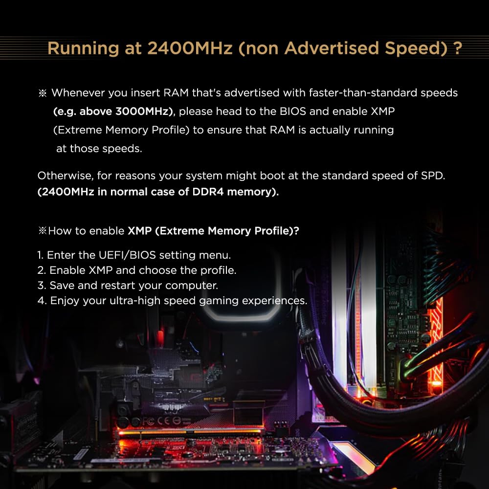 16GB Kit DDR4 3200MHz CL16 Black Desktop Memory O989