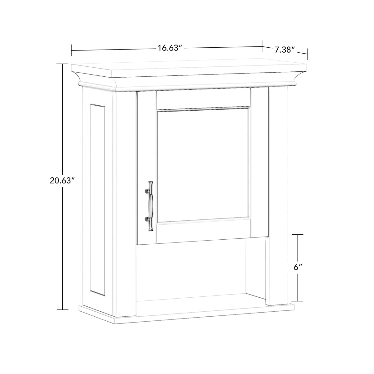 White Wall Mount Medicine Cabinet C65818