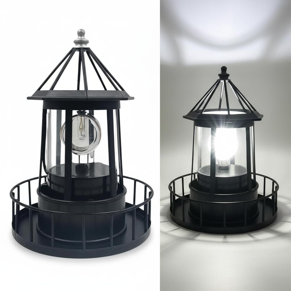 Solar Lighthouse Lamp IP65 Waterproof Outdoor Solar Light W735