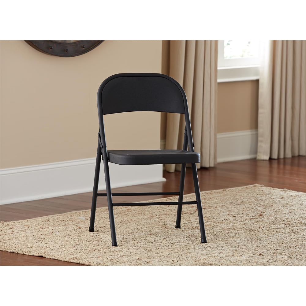 Steel Folding Chair 4 Pack Black N89080