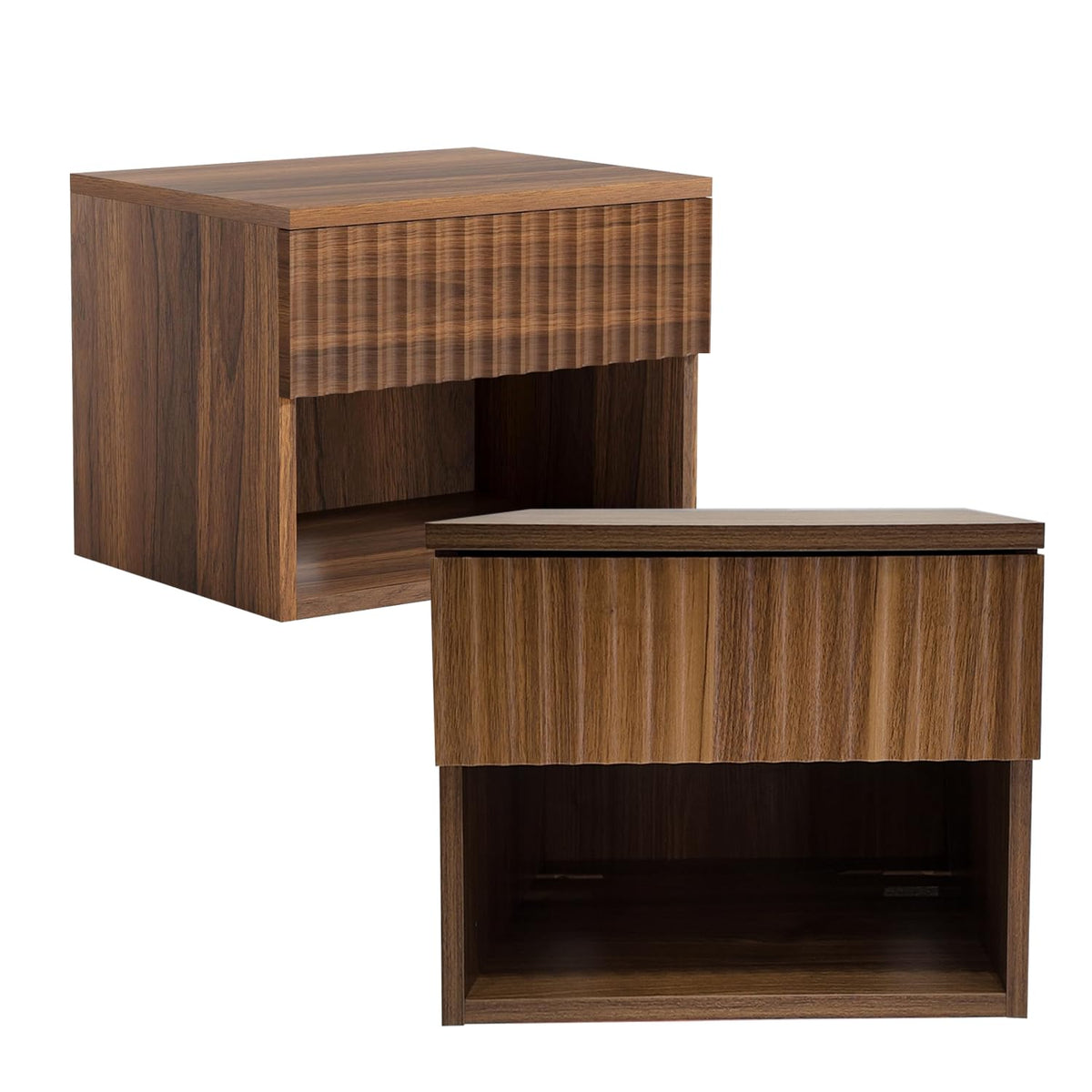 Wall Mounted Floating Nightstand Set of 2 with Drawer F6597