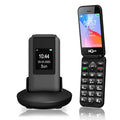 Unlocked Flip Phone with Big Buttons and SOS Button, Matte Black Q171757