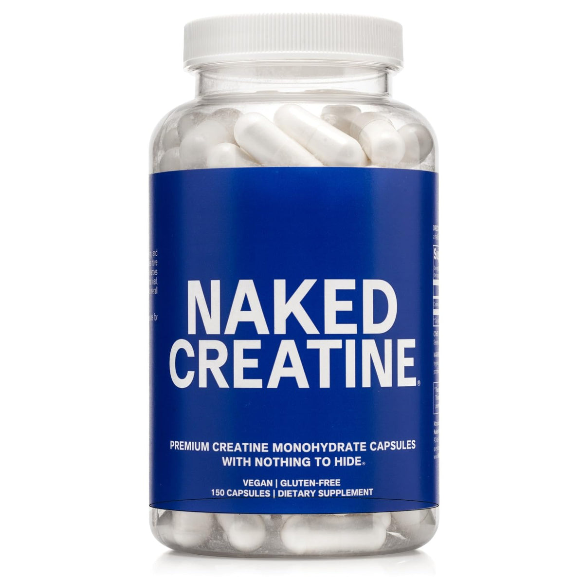 Micronized Creatine Monohydrate Capsules 2.5g 75 Servings Vegan E400