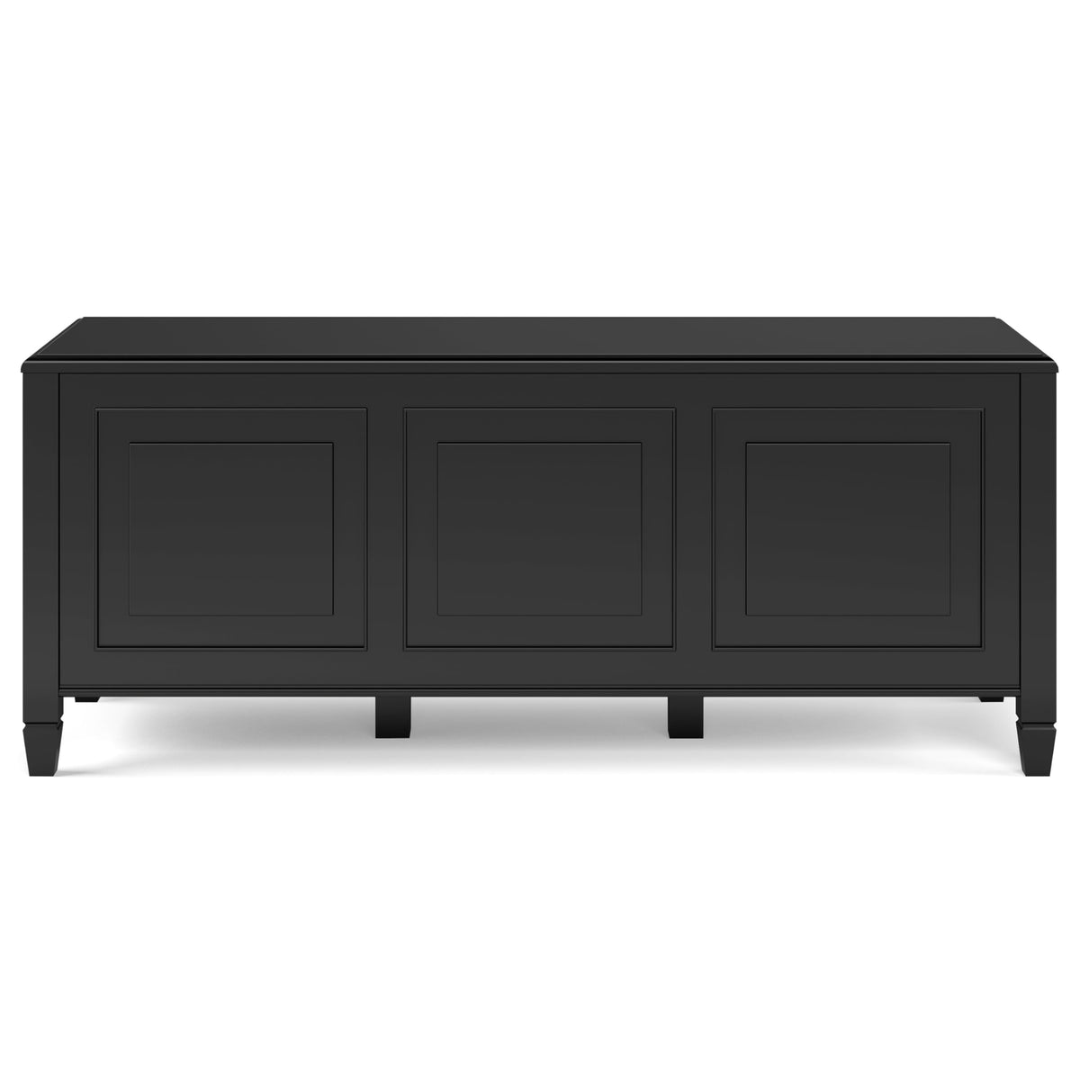 Black Solid Wood Trunk Bench J5864