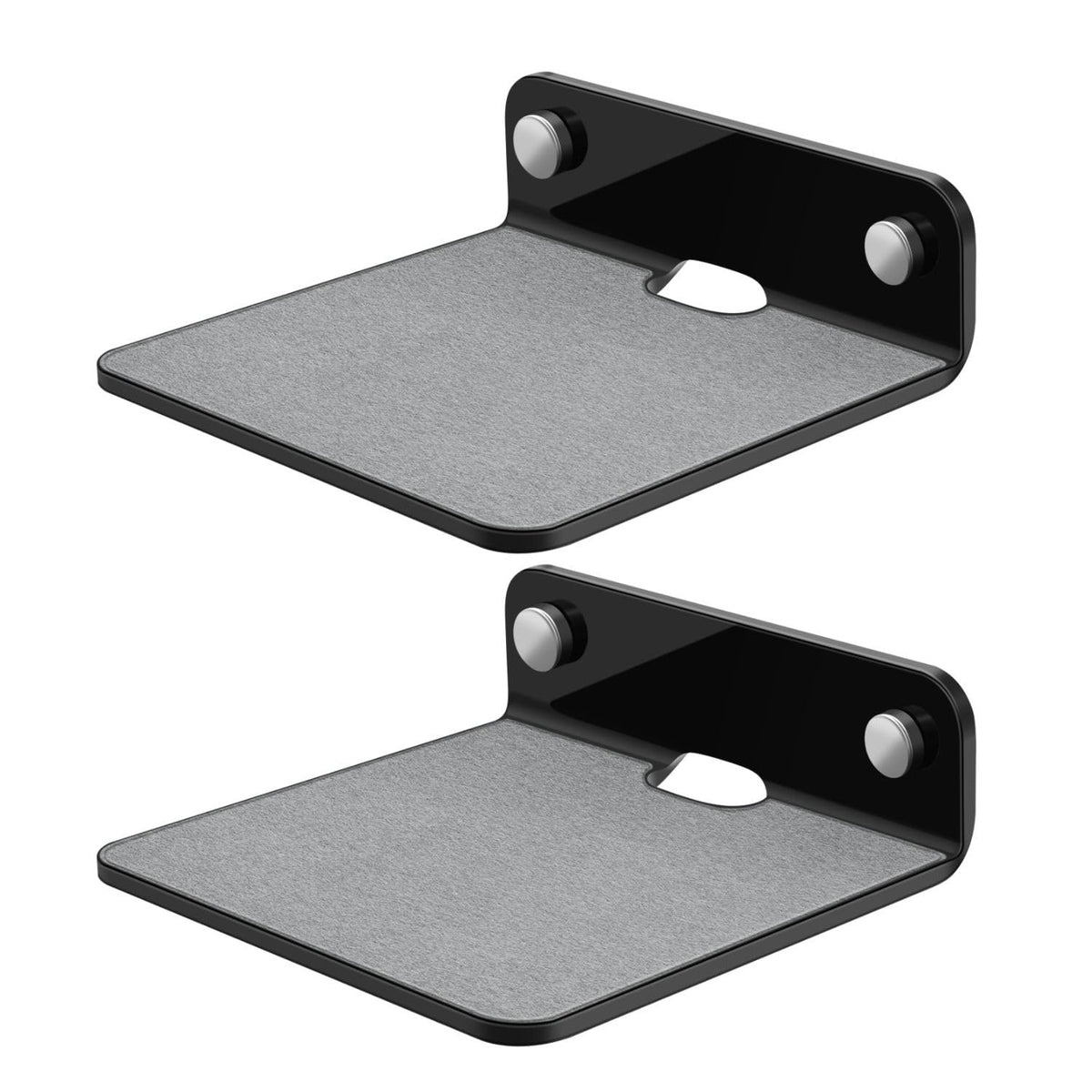 Black Acrylic 9 Inch 2 Pack Floating Speaker Shelf Wall Mount U959812