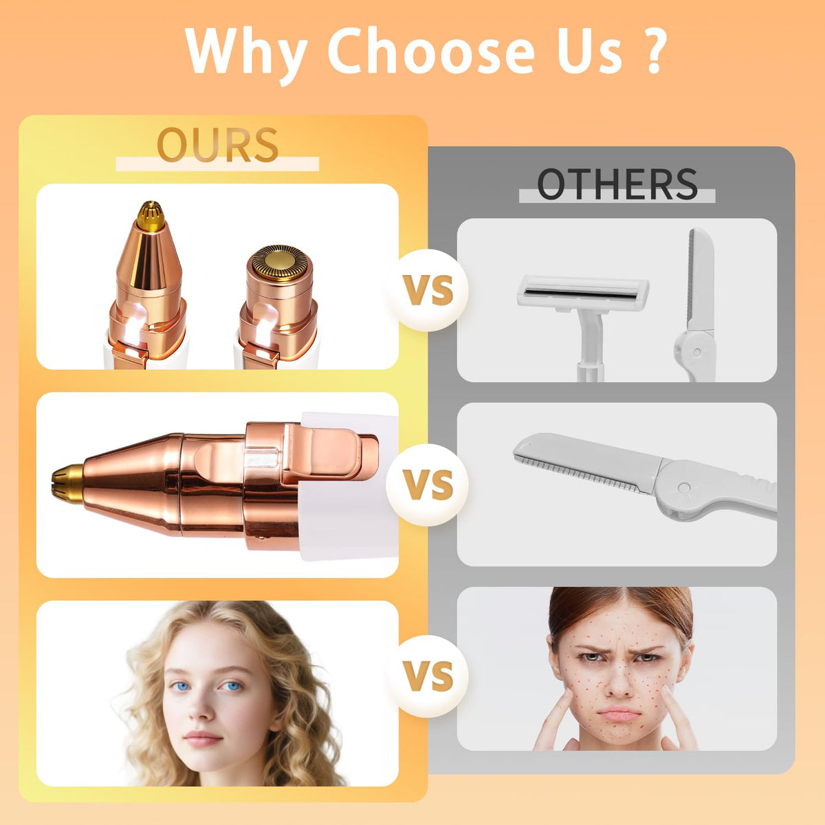 2-in-1 Electric Facial Hair Removal for Women G873078