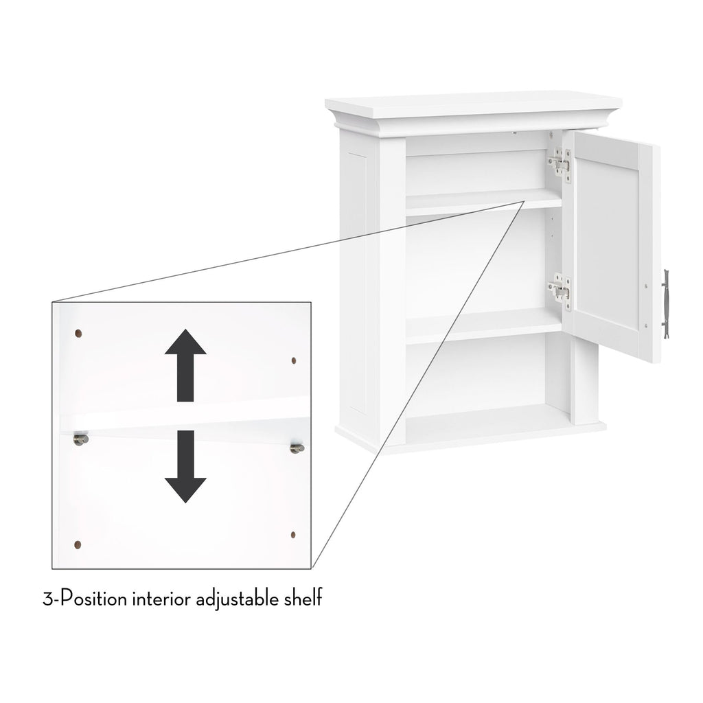 White Wall Mount Medicine Cabinet C65818