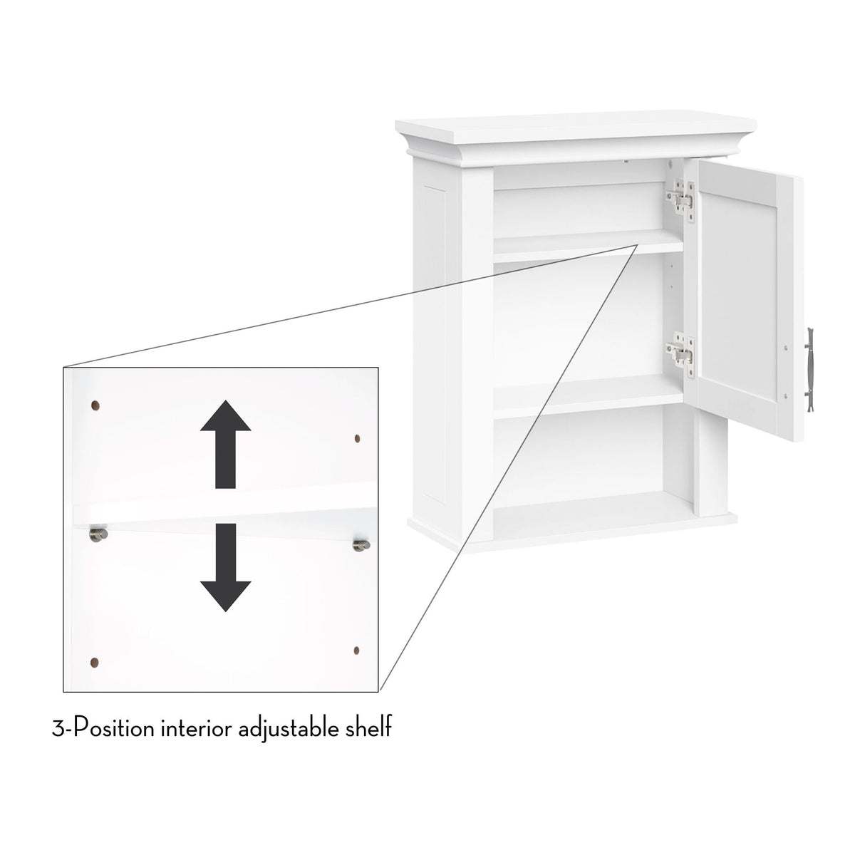 White Wall Mount Medicine Cabinet C65818