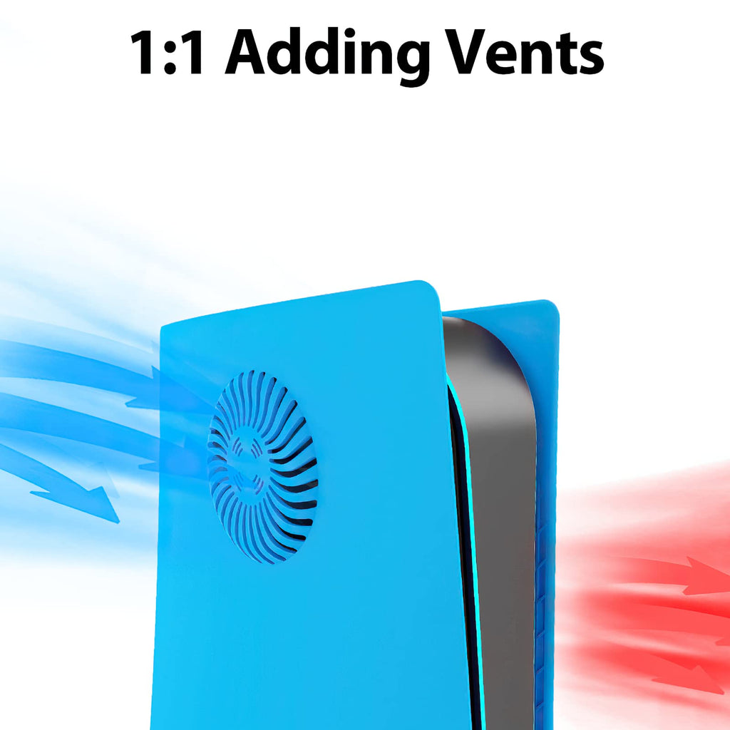Face Plate Cover Shell with Cooling Vents for PS5 Disc Edition Console (Starlight Blue) P799560